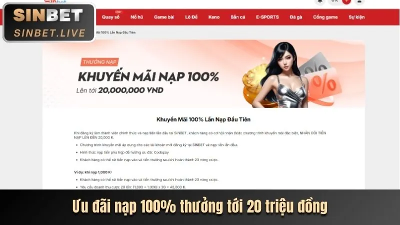 Thưởng nạp tiền hàng ngày 68win1